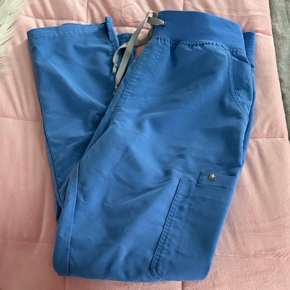 Blue figs cargo scrub pants